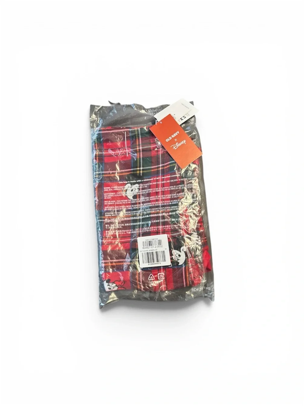 Old Navy Red Mickey Mouse Holiday Tee and shorts